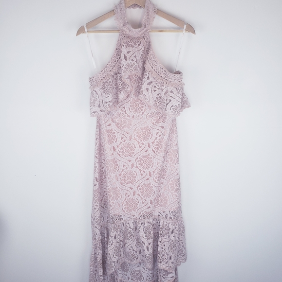 FOXIEDOX | NWT Berry Halter Lace Dress - Picture 2 of 13